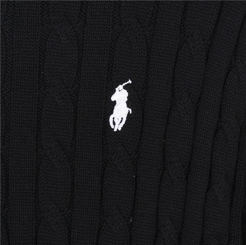 Ralph Lauren/拉夫劳伦 24Fw 重磅绞花粗针混纺圆领毛衣