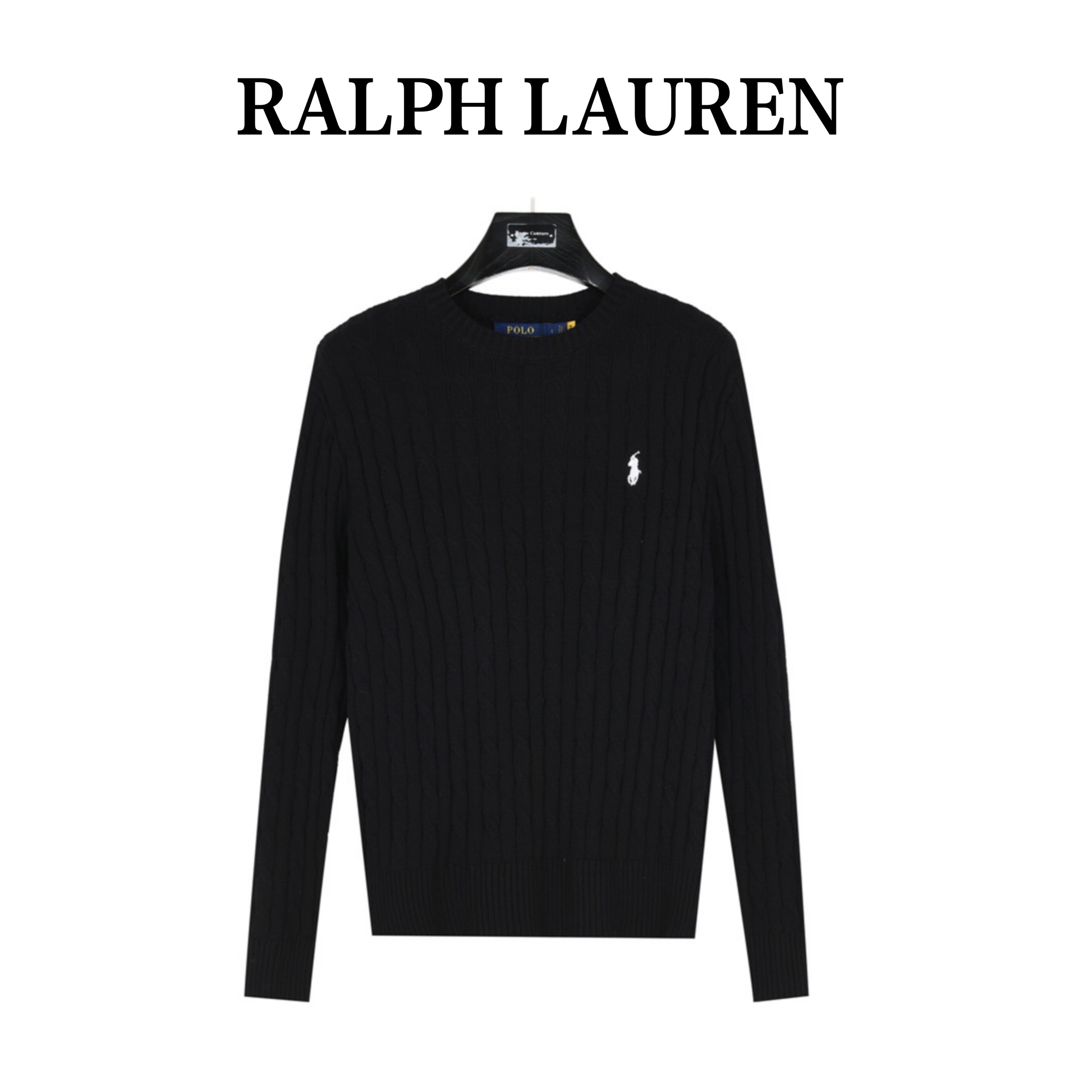 Ralph Lauren/拉夫劳伦 24Fw 重磅绞花粗针混纺圆领毛衣