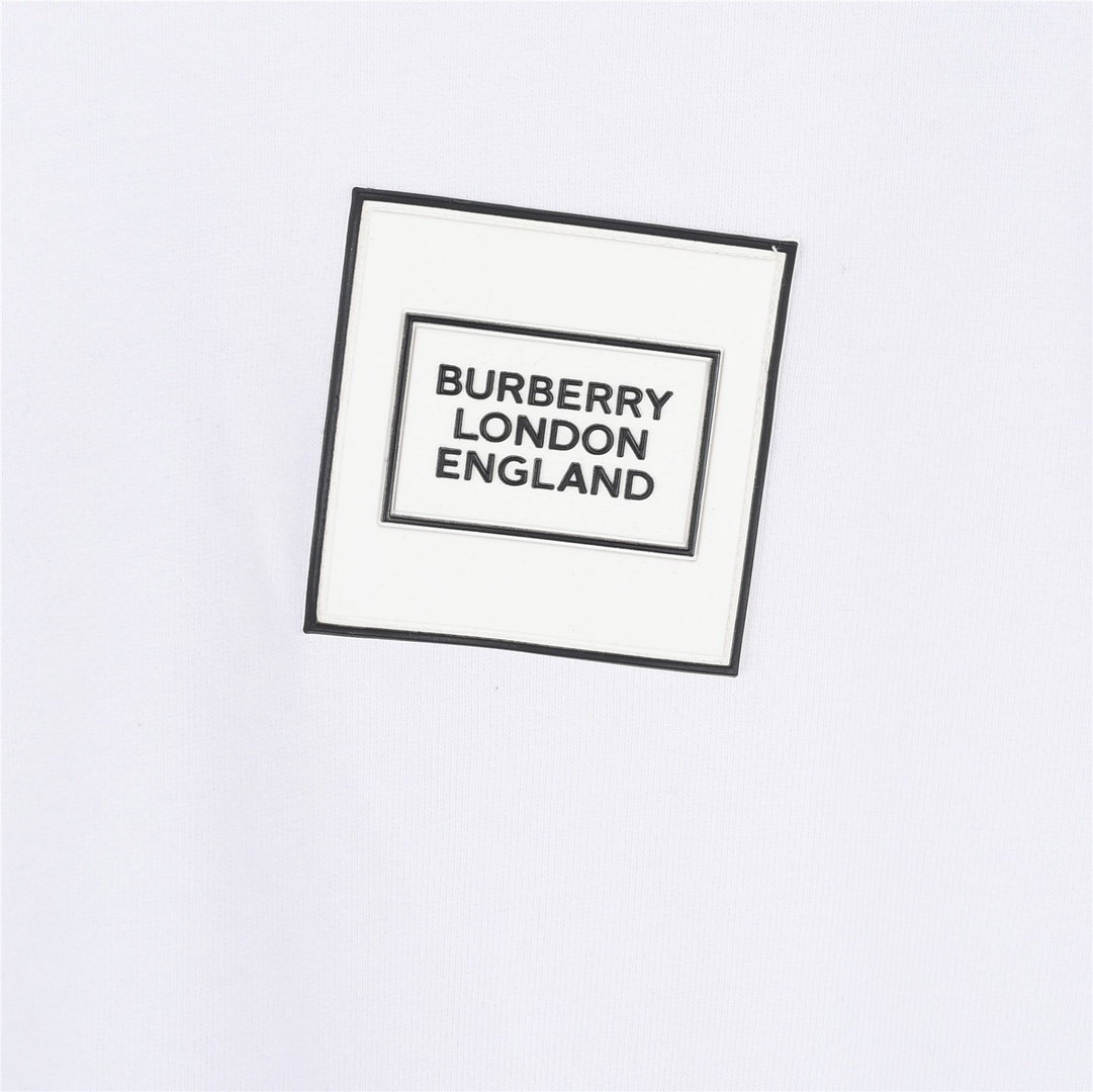 Burberry/巴宝莉 胸口硅胶方块logo贴饰连帽卫衣