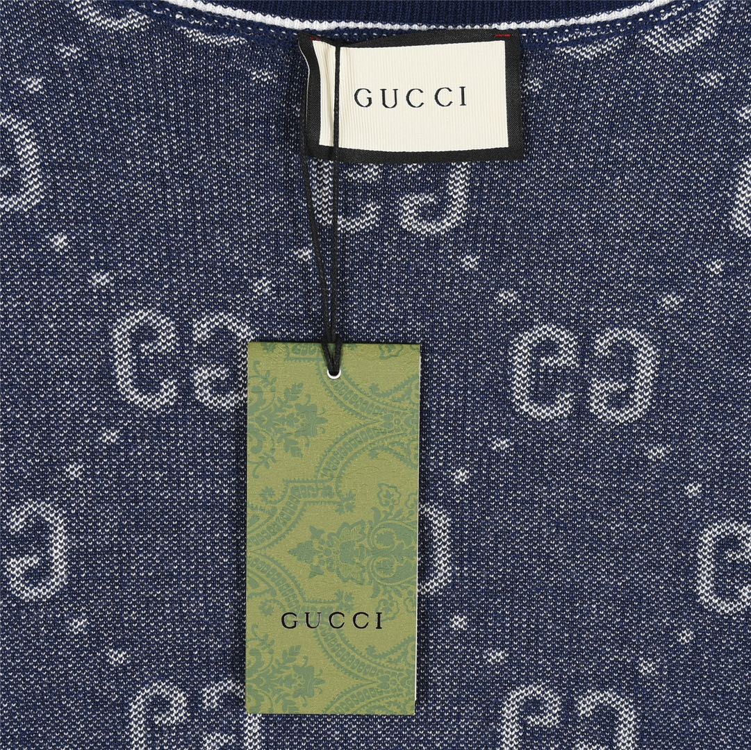 Gucci/古驰 24Fw 满幅双G提花圆领开衫毛衣外套