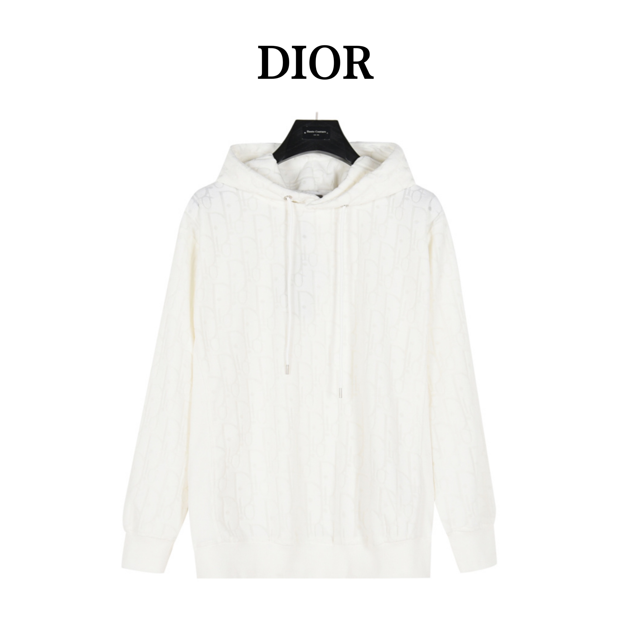 Dior/迪奥 经典满印暗纹毛巾绣连帽卫衣 经典款连帽长袖帽衫