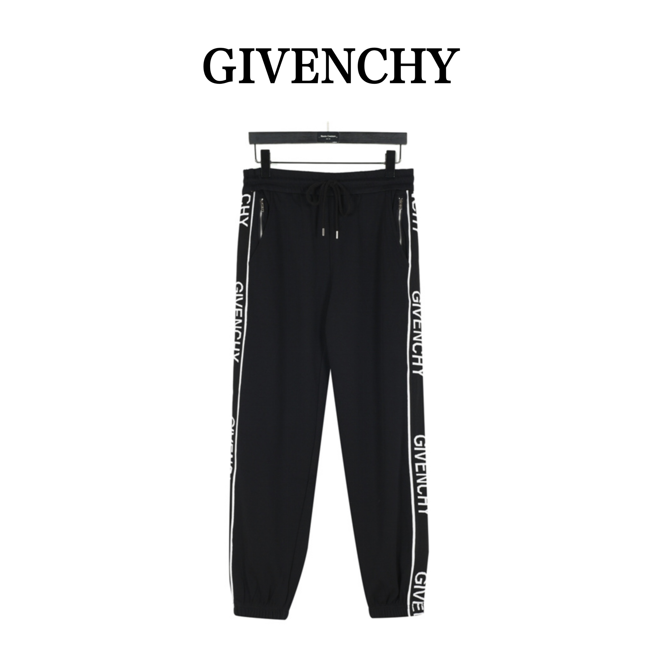 Givenchy/纪梵希 24Fw 侧边logo提花织带拉链双口袋长裤