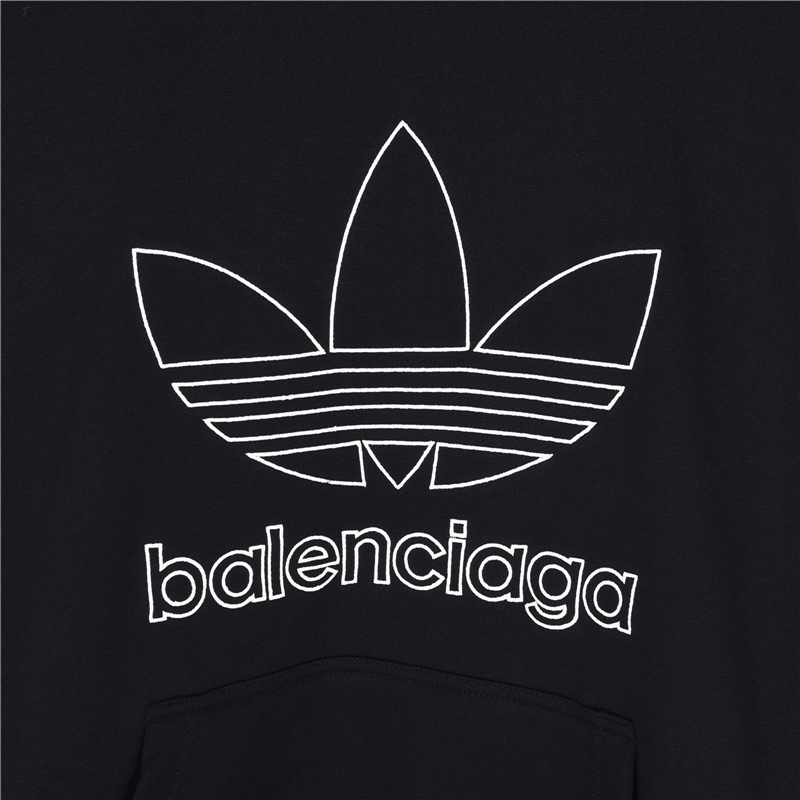 Balenciaga X Adidas 联名刺绣logo连帽卫衣 秋冬新款ADIDAS联名限定款刺绣