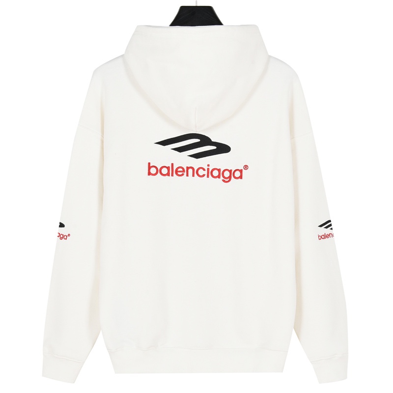 Balenciaga /巴黎世家 3B SPORTS ICON大廓形刺绣连帽卫衣