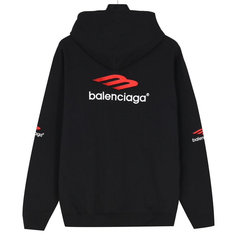 Balenciaga /巴黎世家 3B SPORTS ICON大廓形刺绣连帽卫衣