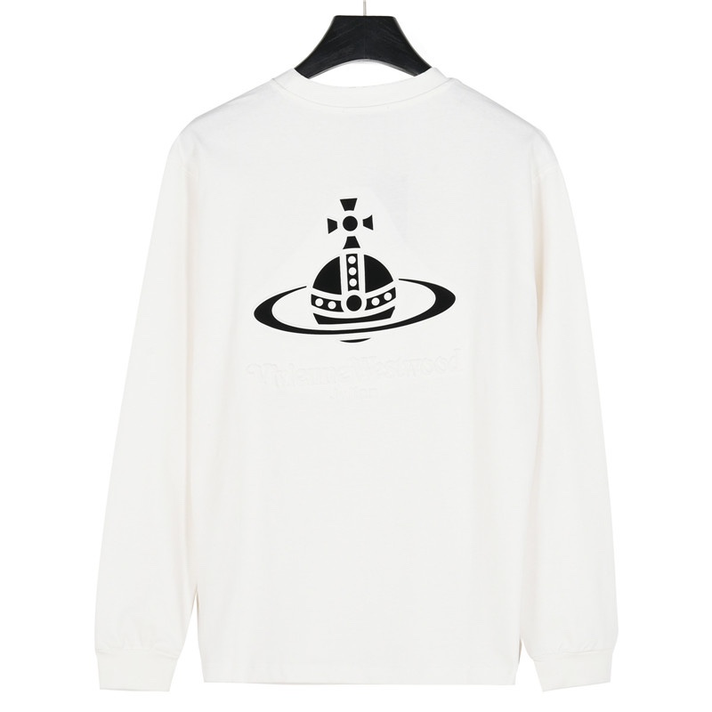 vivienne westwood/西太后 凹凸logo图案长袖T恤