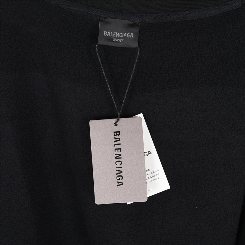 Balenciaga/巴黎世家 24Fw 双B比特币烫钻加绒连帽卫衣