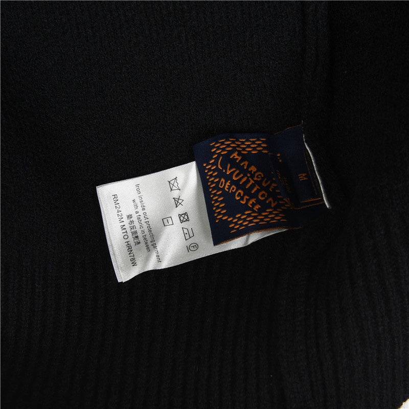 Louis Vuitton/路易威登 24Fw 暗纹老花四叶草大Logo嵌花套头毛衣