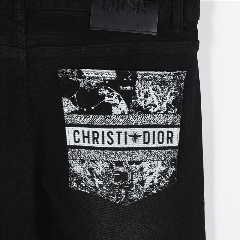 Dior/迪奥后袋老花牛仔长裤