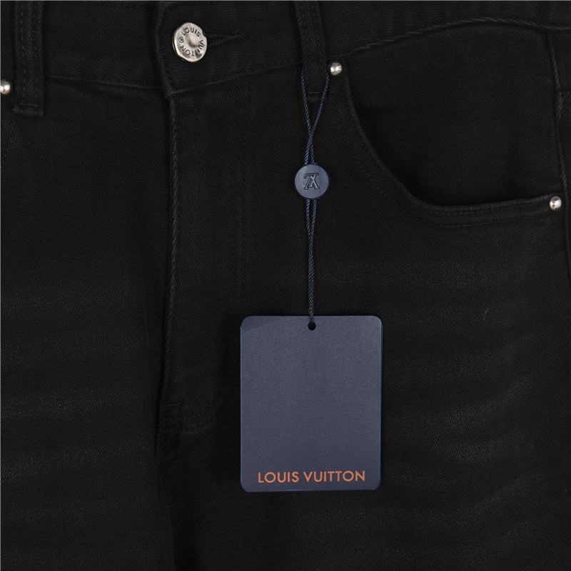 LouisVitton/路易威登 后袋老花彩色刺绣牛仔裤