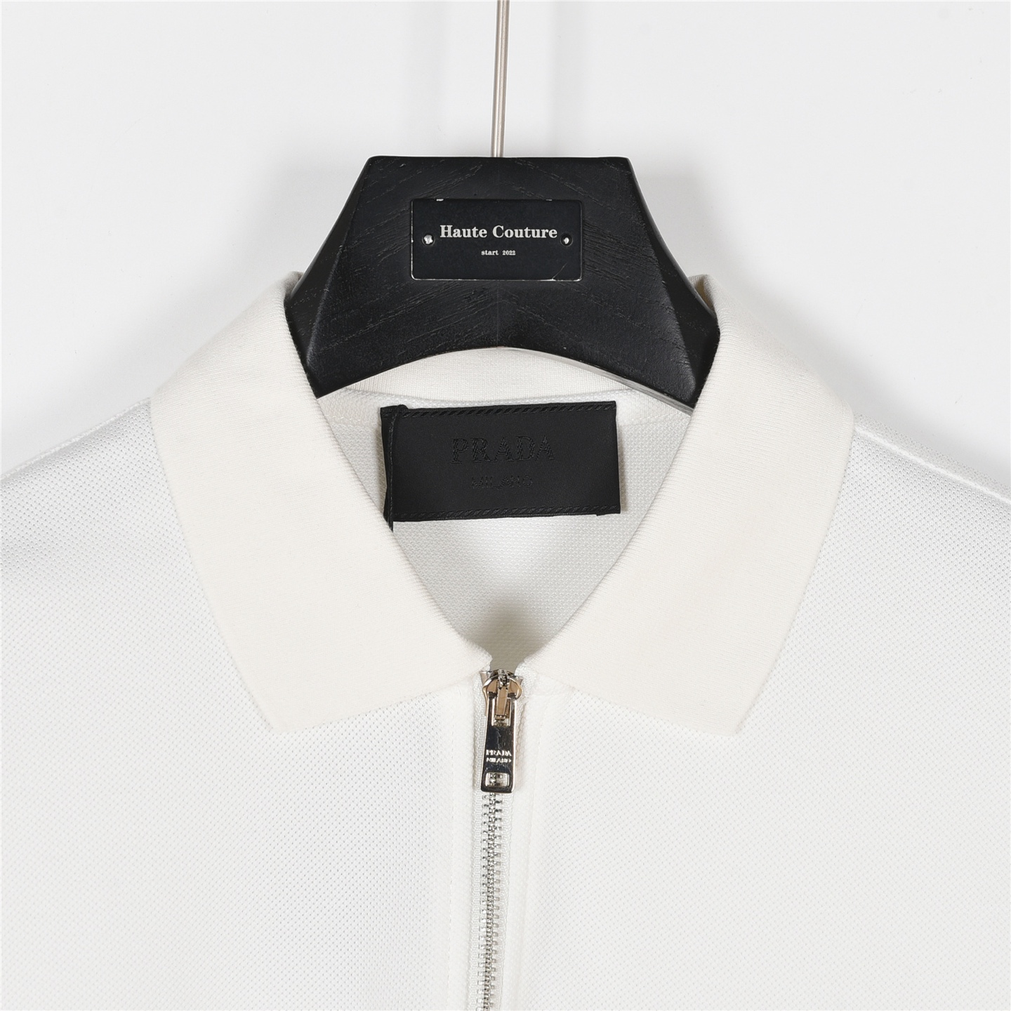 Prada/普拉达 25SS新款胸口口袋半拉链短袖POLO衫