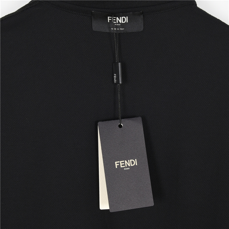 Fendi/芬迪 25SS新款双F压纹短袖POLO衫