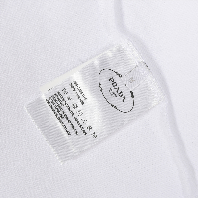 Prada/普拉达 25SS新款红条半拉链短袖POLO衫