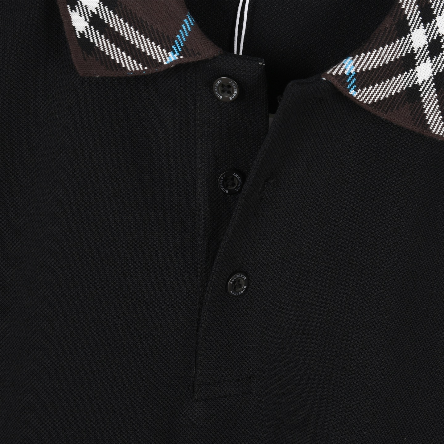 Burberry/巴宝莉 25SS新款领口格纹短袖POLO衫