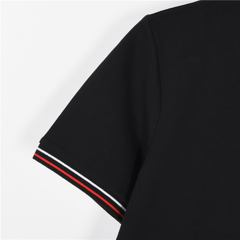 Prada/普拉达 25SS撞色条纹胸前刺绣logo短袖polo衫