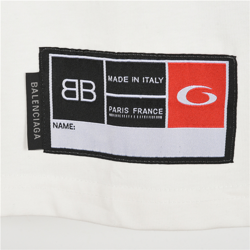 Balenciaga/巴黎世家 新款刺绣01号篮球短袖