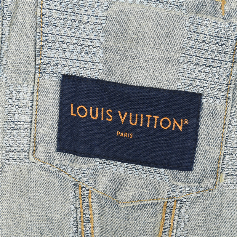 LouisVuitton/路易威登 24SS 格纹老花烫钻牛仔外套