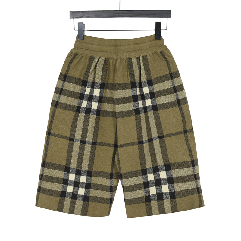 巴宝莉/Burberry 24ss经典大格纹针织短裤