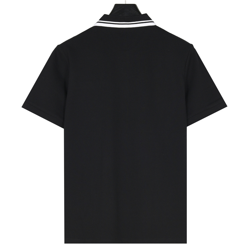 Gucci/古驰 25SS 口袋双G刺绣领口撞色短袖Polo衫
