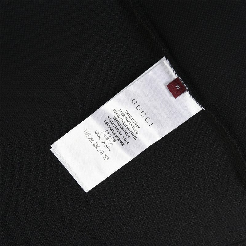 Gucci/古驰 25SS 口袋双G刺绣领口撞色短袖Polo衫