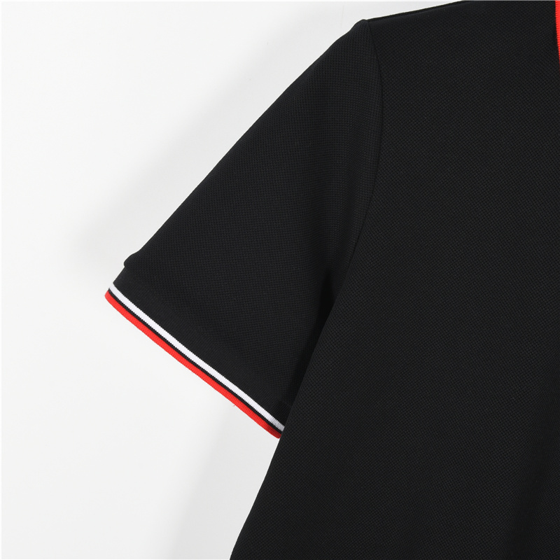 Prada/普拉达 胸口袋硅胶饰条短袖Polo衫 胸前经典皮标字母logo