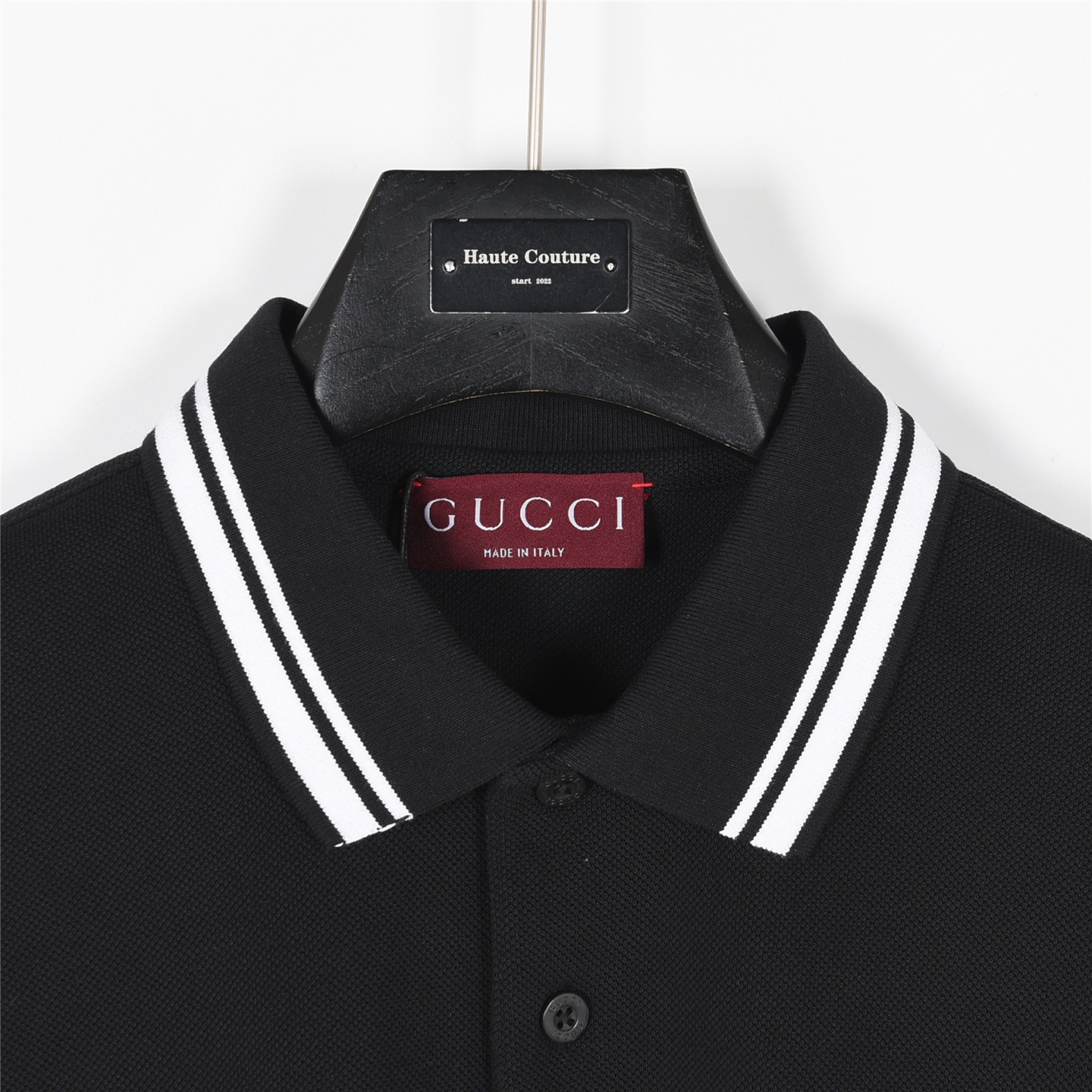 Gucci/古驰 条纹字母短袖POLO衫