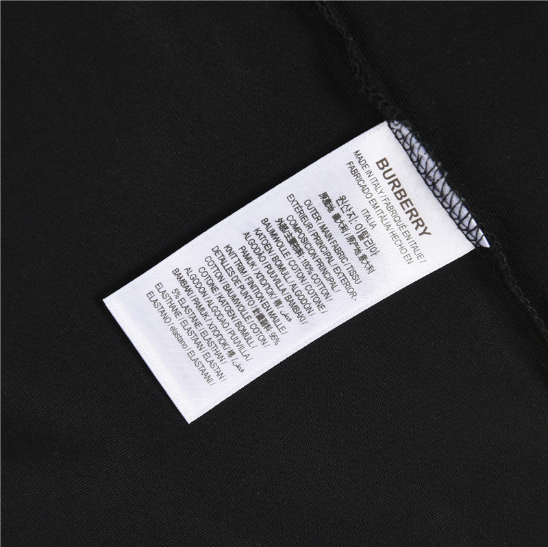 Burberry/巴宝莉 肩膀拼接交叉格纹短袖