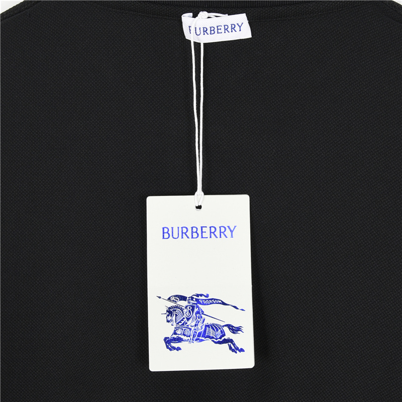 Burberry/巴宝莉BBR 下摆贴布战马短袖polo衫