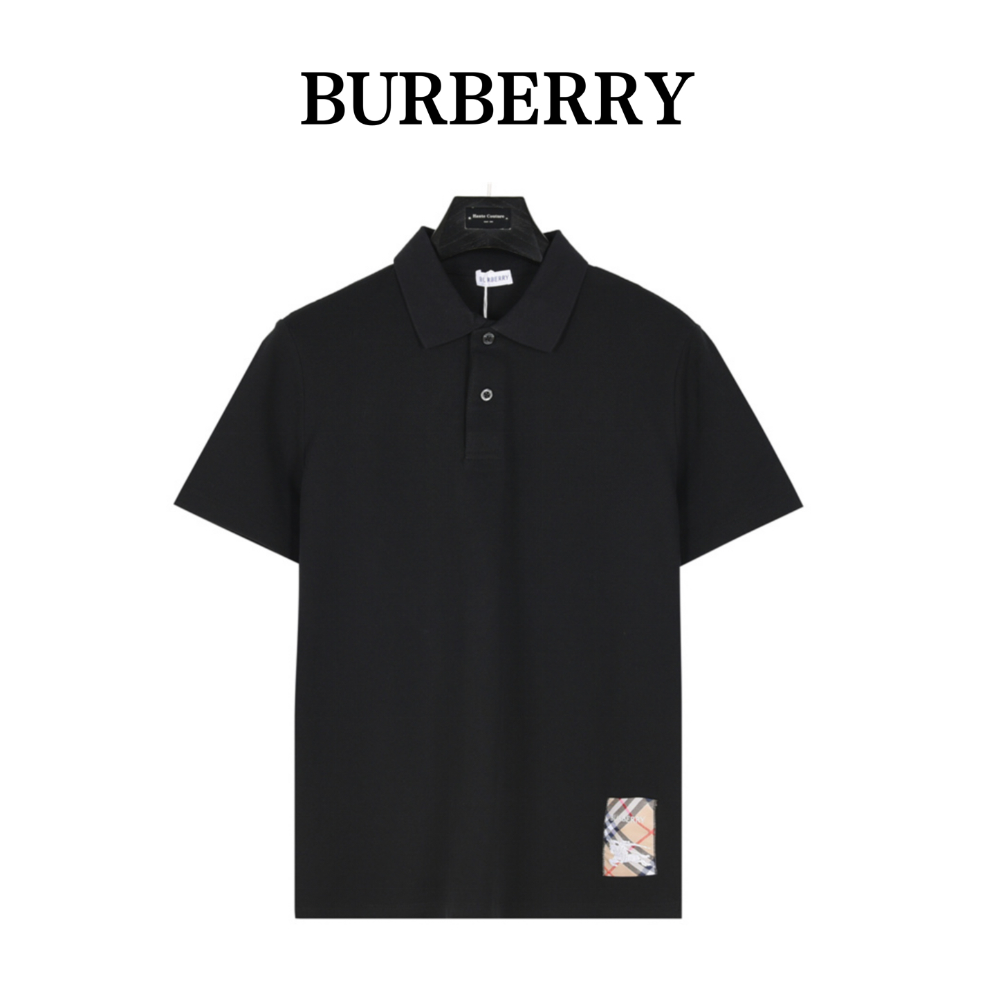 Burberry/巴宝莉BBR 下摆贴布战马短袖polo衫