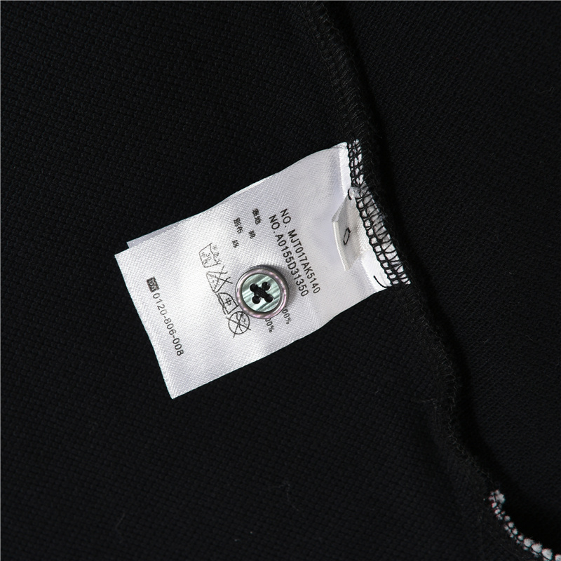 ThomBrowne/汤姆布朗 基础款织带短袖polo衫 黑色 白色 浅灰 藏青