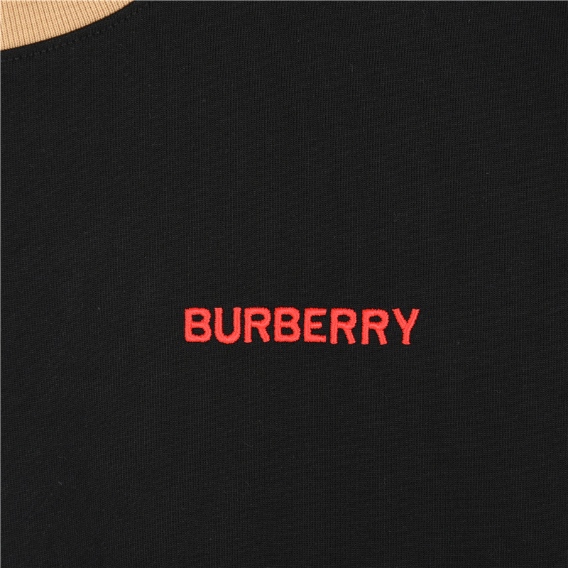 Burberry/巴宝莉 领口织带拼接长袖黑色 白色-Chinese UA Cheap High Quatity Brand Clothes Bags handbags Sneakers wholesale wholesaler seller from China Factory suppliers Fashion Clothing Shoes best Quality Beautiful Price Burberry/巴宝莉 领口织带拼接长袖黑色 白色