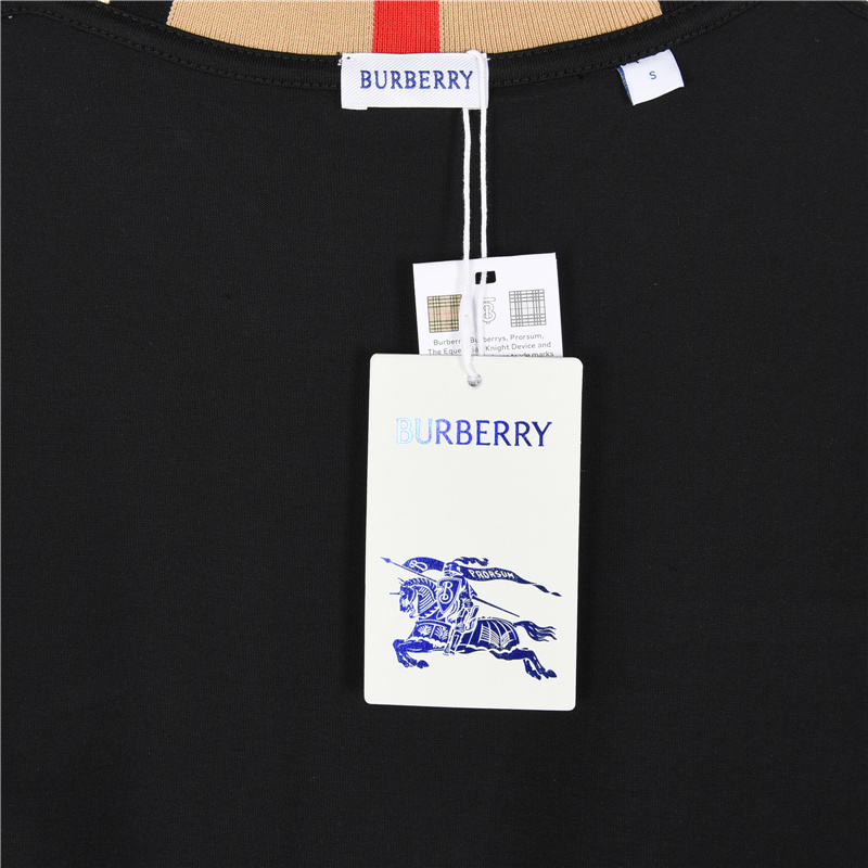 Burberry/巴宝莉 领口织带拼接长袖黑色 白色-Chinese UA Cheap High Quatity Brand Clothes Bags handbags Sneakers wholesale wholesaler seller from China Factory suppliers Fashion Clothing Shoes best Quality Beautiful Price Burberry/巴宝莉 领口织带拼接长袖黑色 白色