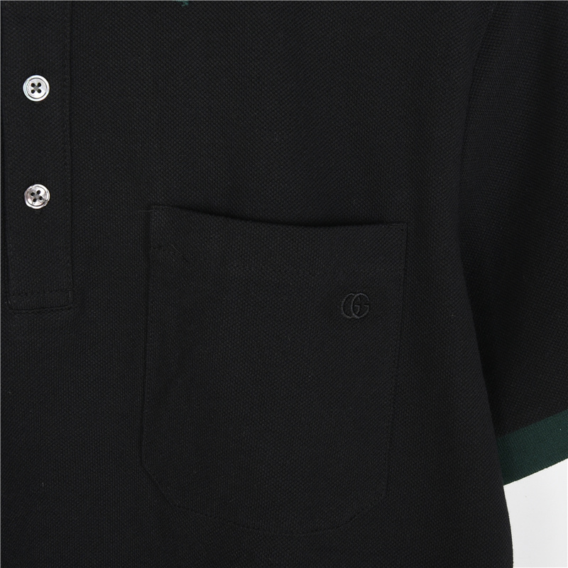 Gucci/古驰 G家彩条领短袖Polo衫