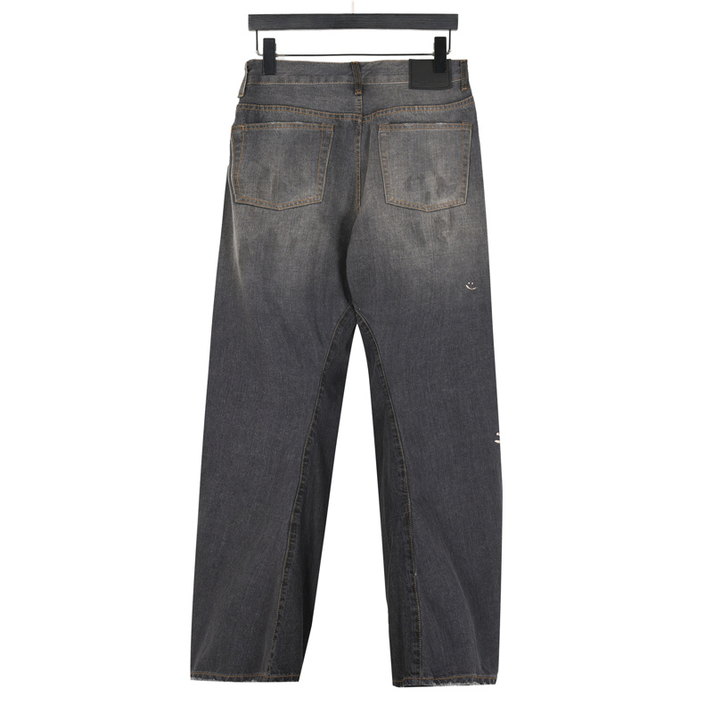 AcneStudios 25新款水洗手绘泼墨牛仔裤