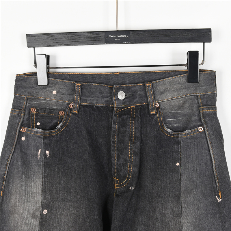 AcneStudios 25新款水洗手绘泼墨牛仔裤