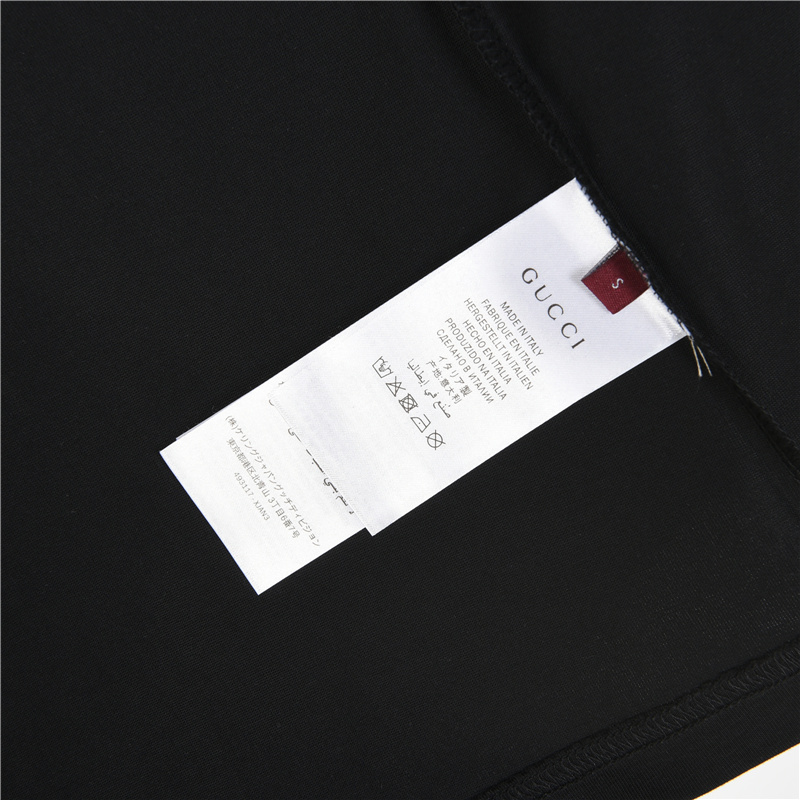 Gucci/古驰 渐变腰带印花短袖黑色 白色-Chinese UA Cheap High Quatity Brand Clothes Bags handbags Sneakers wholesale wholesaler seller from China Factory suppliers Fashion Clothing Shoes best Quality Beautiful Price Gucci/古驰 渐变腰带印花短袖黑色 白色