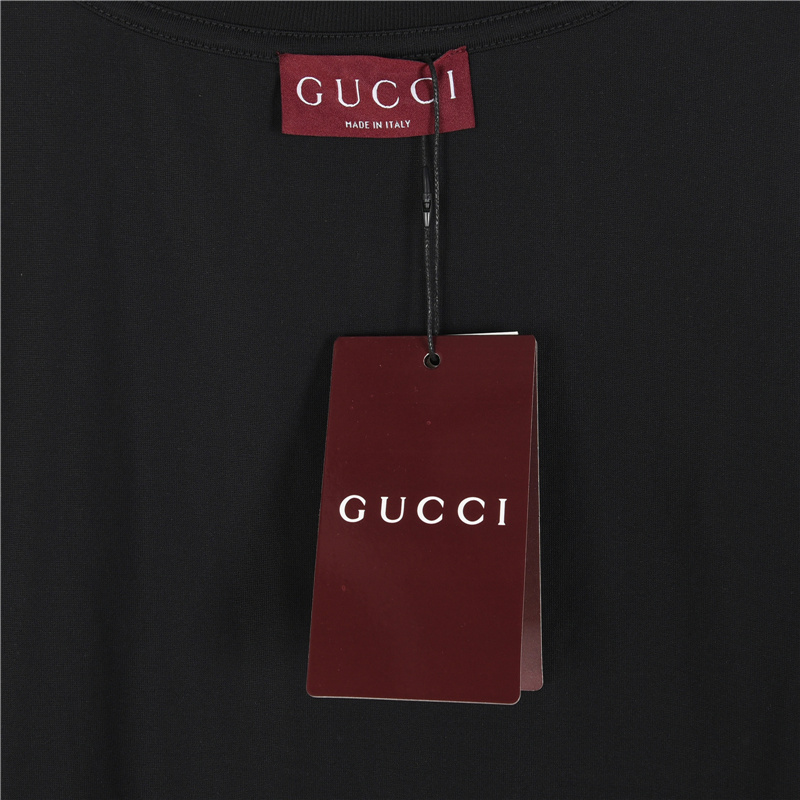 Gucci/古驰 渐变腰带印花短袖黑色 白色-Chinese UA Cheap High Quatity Brand Clothes Bags handbags Sneakers wholesale wholesaler seller from China Factory suppliers Fashion Clothing Shoes best Quality Beautiful Price Gucci/古驰 渐变腰带印花短袖黑色 白色