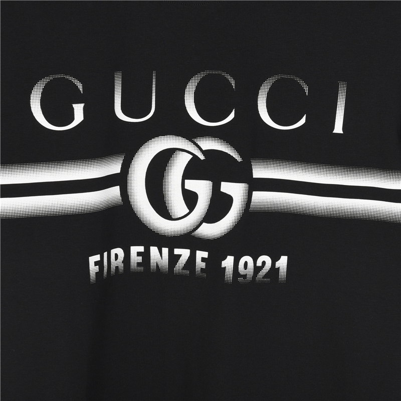 Gucci/古驰 渐变腰带印花短袖黑色 白色-Chinese UA Cheap High Quatity Brand Clothes Bags handbags Sneakers wholesale wholesaler seller from China Factory suppliers Fashion Clothing Shoes best Quality Beautiful Price Gucci/古驰 渐变腰带印花短袖黑色 白色