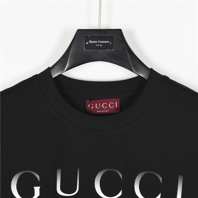 Gucci/古驰 渐变腰带印花短袖黑色 白色-Chinese UA Cheap High Quatity Brand Clothes Bags handbags Sneakers wholesale wholesaler seller from China Factory suppliers Fashion Clothing Shoes best Quality Beautiful Price Gucci/古驰 渐变腰带印花短袖黑色 白色