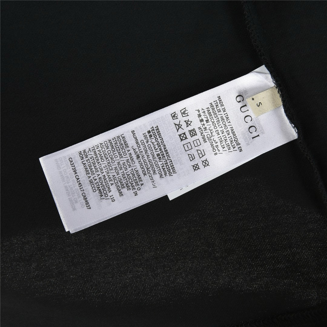 Gucci/古驰 肩部侧边双G织带短袖T恤黑色 杏色-Chinese UA Cheap High Quatity Brand Clothes Bags handbags Sneakers wholesale wholesaler seller from China Factory suppliers Fashion Clothing Shoes best Quality Beautiful Price Gucci/古驰 肩部侧边双G织带短袖T恤黑色 杏色