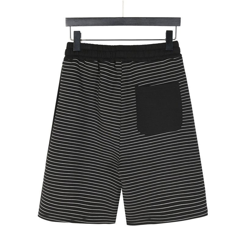 Prada/普拉达 侧边三角标条纹短裤 灰色