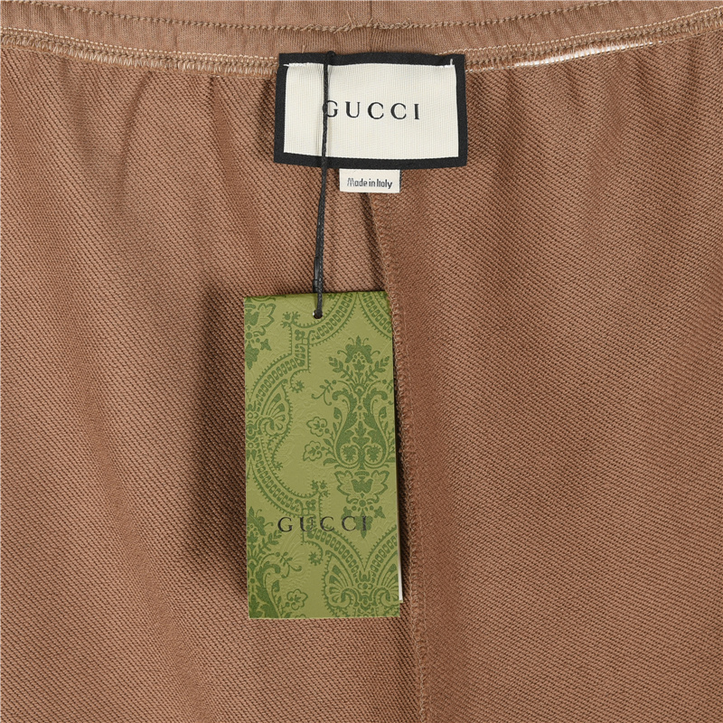 Gucci/古驰 侧边织带双G刺绣字母短裤