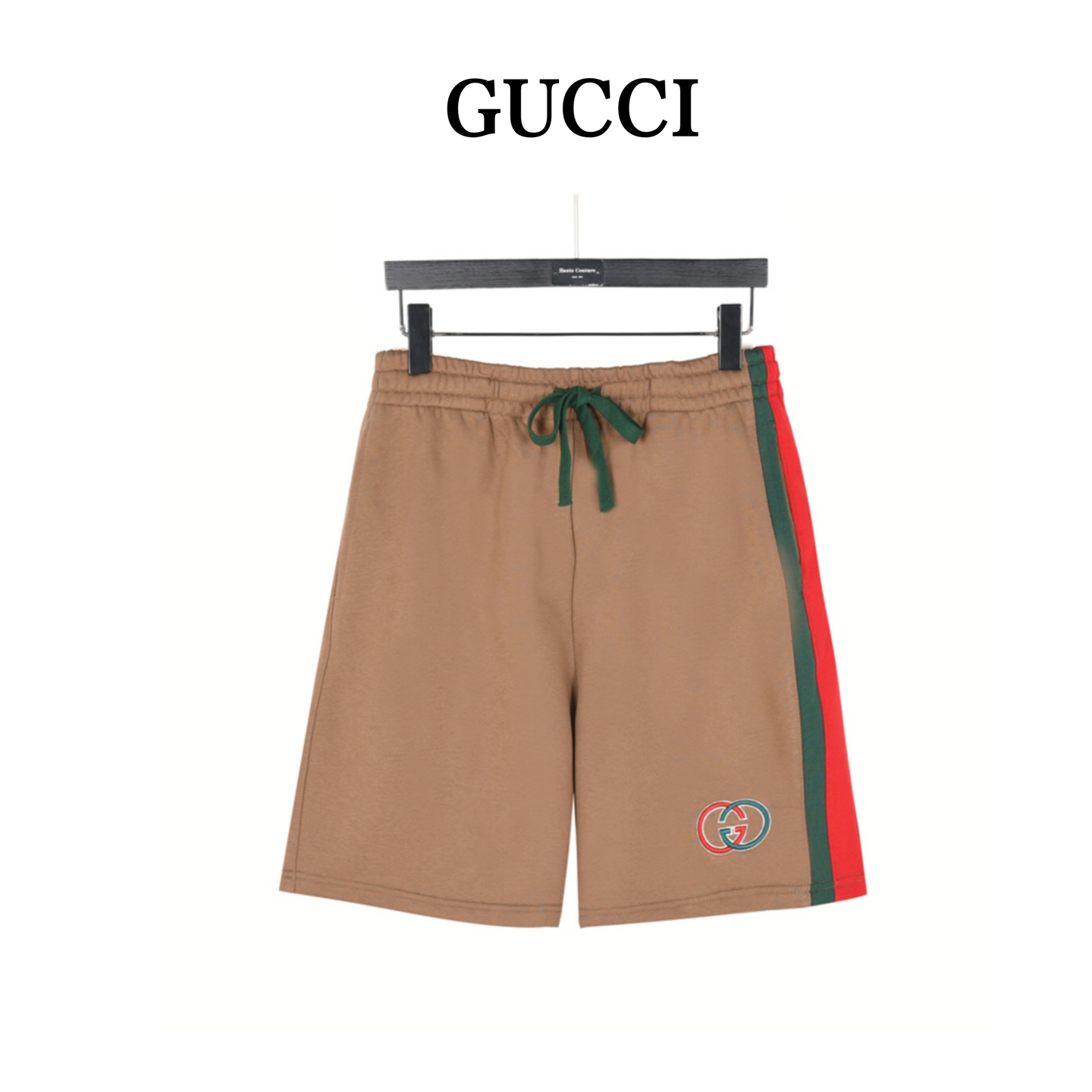 Gucci/古驰 侧边织带双G刺绣字母短裤