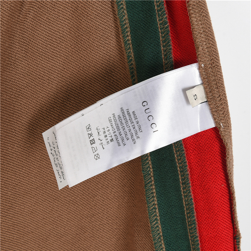 Gucci/古驰 侧边织带双G刺绣字母短裤