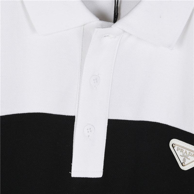 Prada/普拉达 简约拼接短袖polo衫