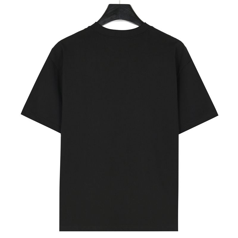 Prada/普拉达 胸口拉链口袋三角标短袖 黑色 白色