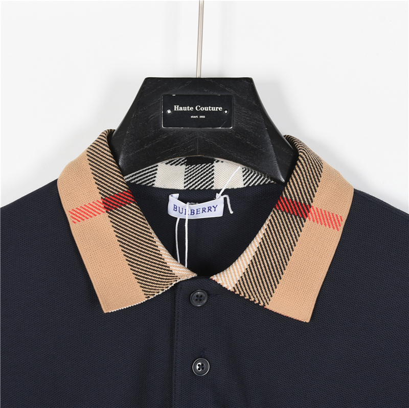 Burberry/巴宝莉 格纹翻领长袖polo衫