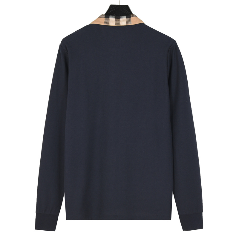 Burberry/巴宝莉 格纹翻领长袖polo衫