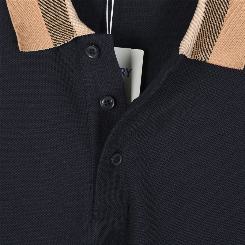 Burberry/巴宝莉 格纹翻领长袖polo衫