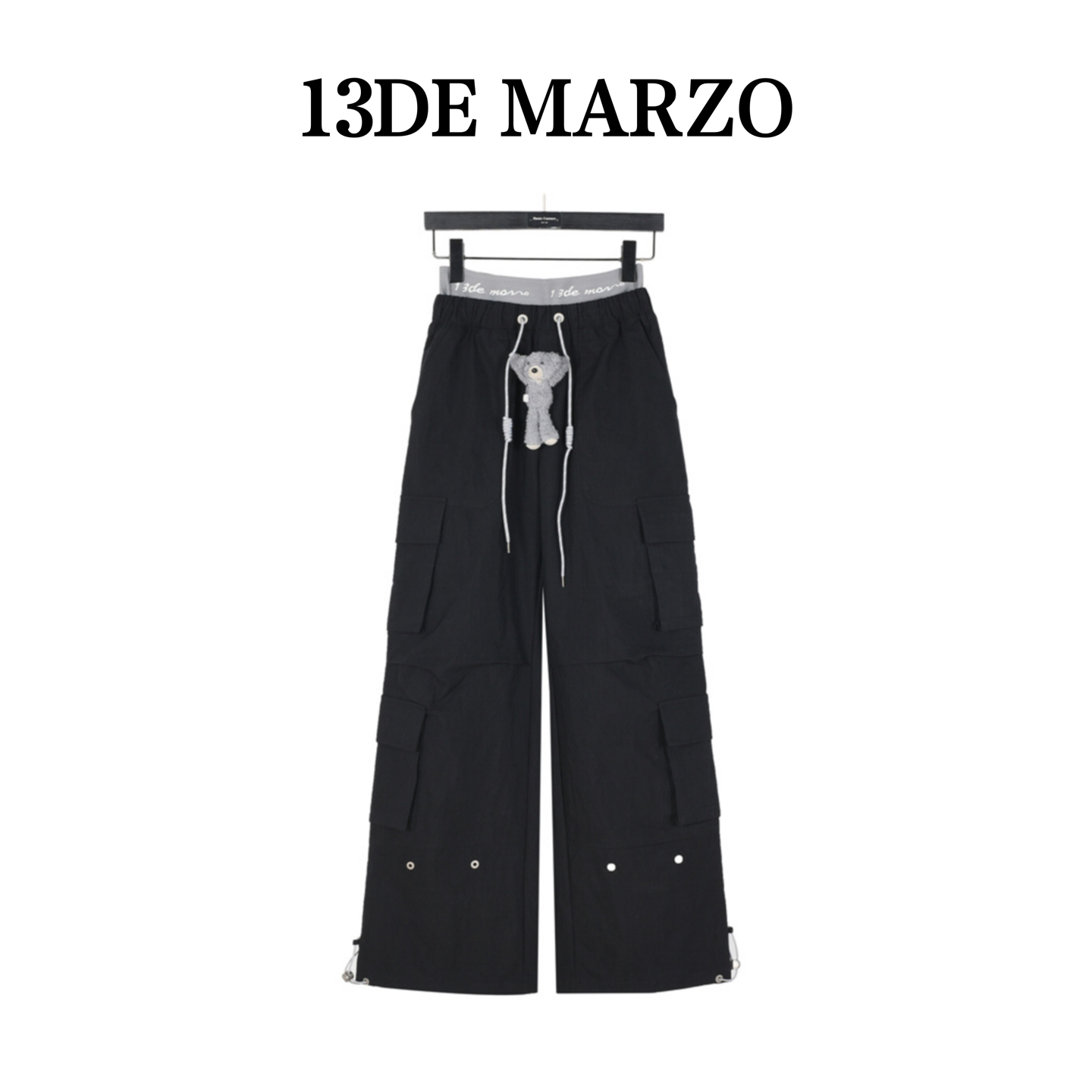 13DeMarzo 双腰拼接工装长裤